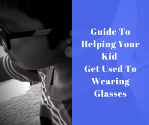kid wearing glasses